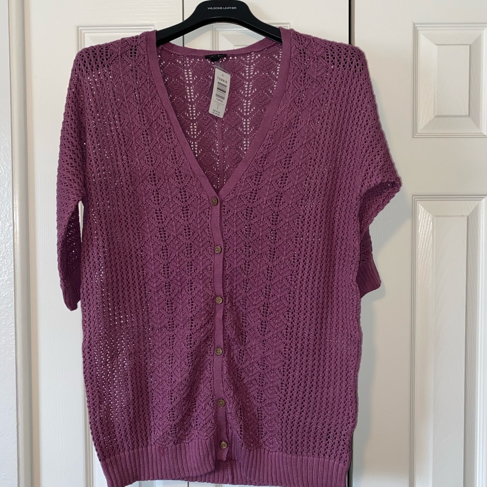 Torrid purple cardigan